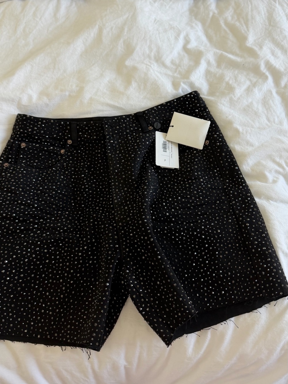 WE11DONE Rhinestone shorts - Picture 4 of 5